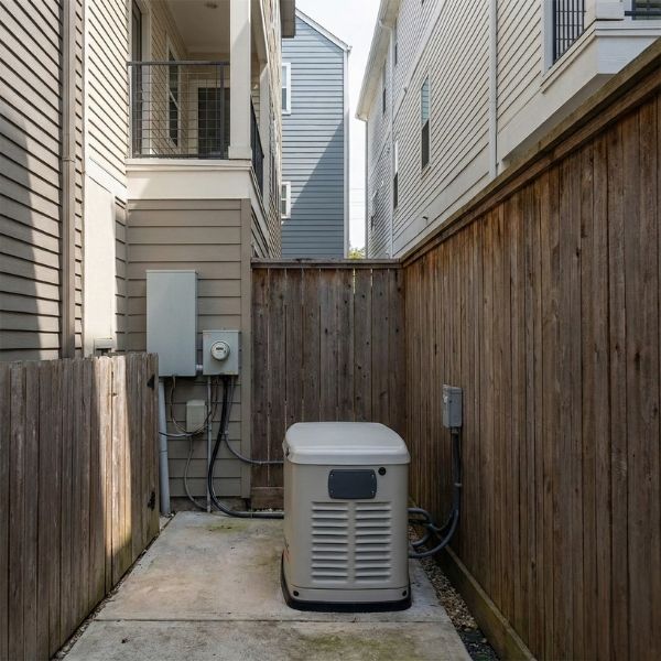 generator in small fenced area