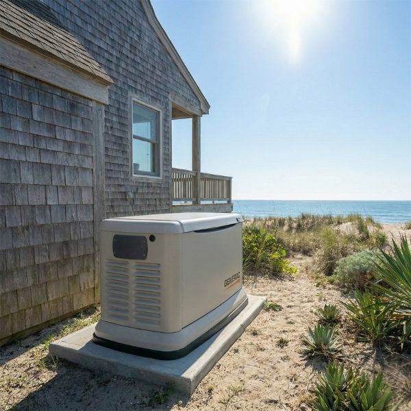 generator outside coastal home