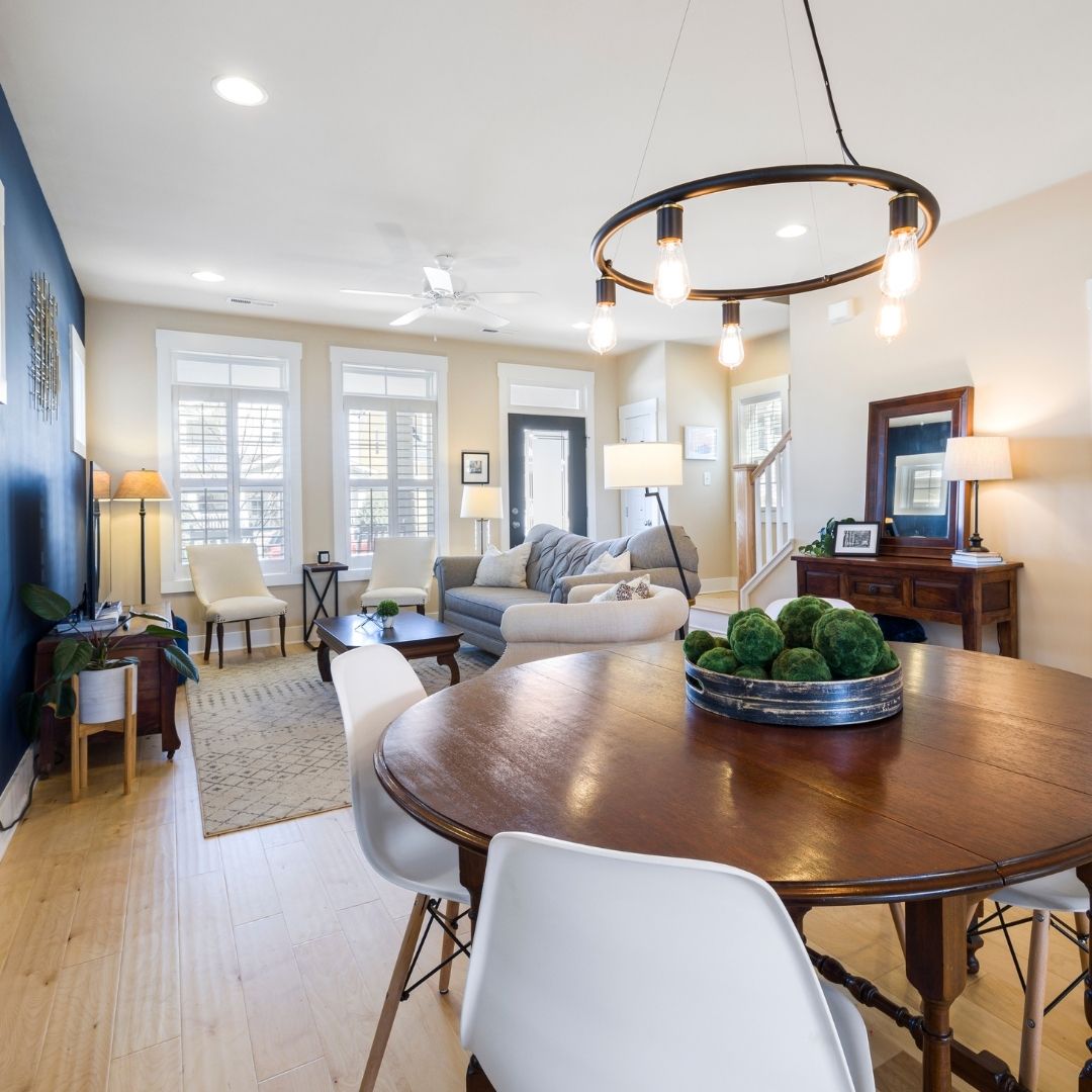 lighting turned on inside home