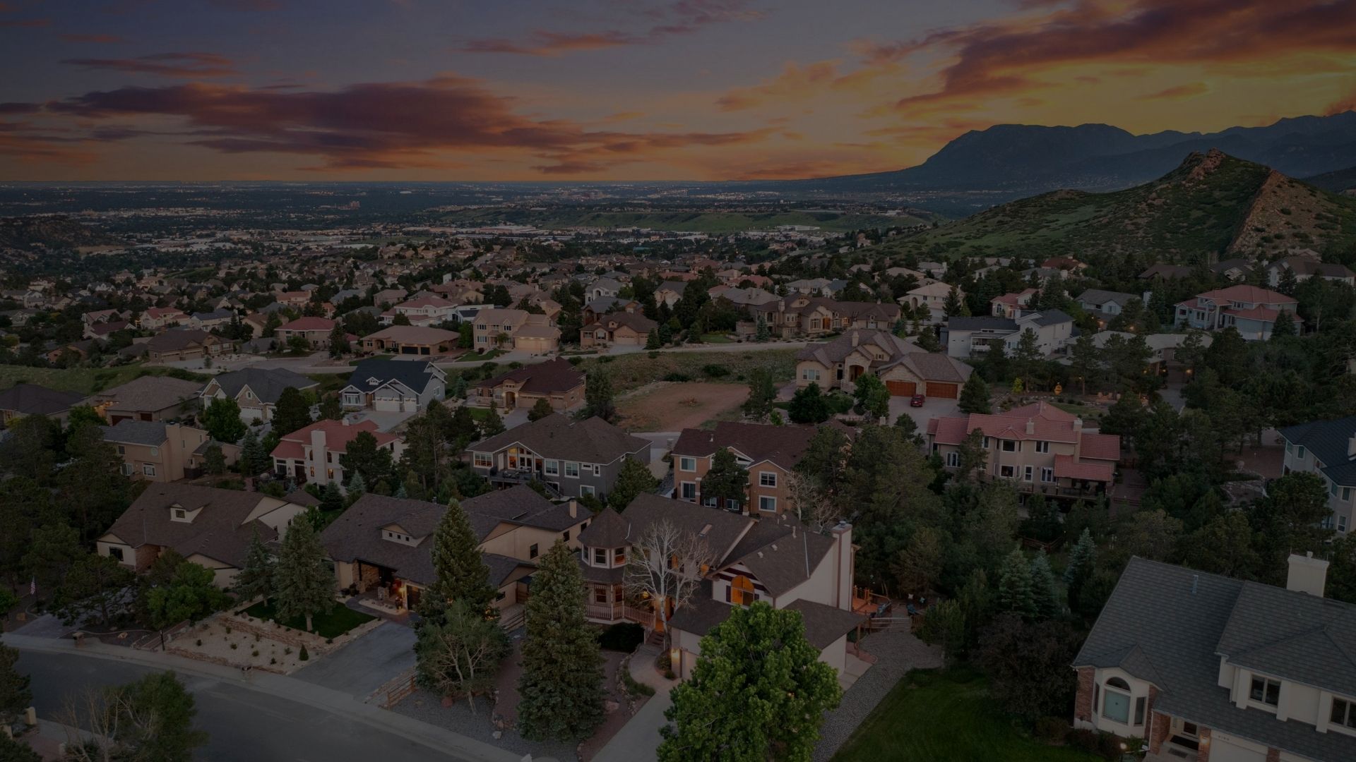 an aerial view of a neighborhood