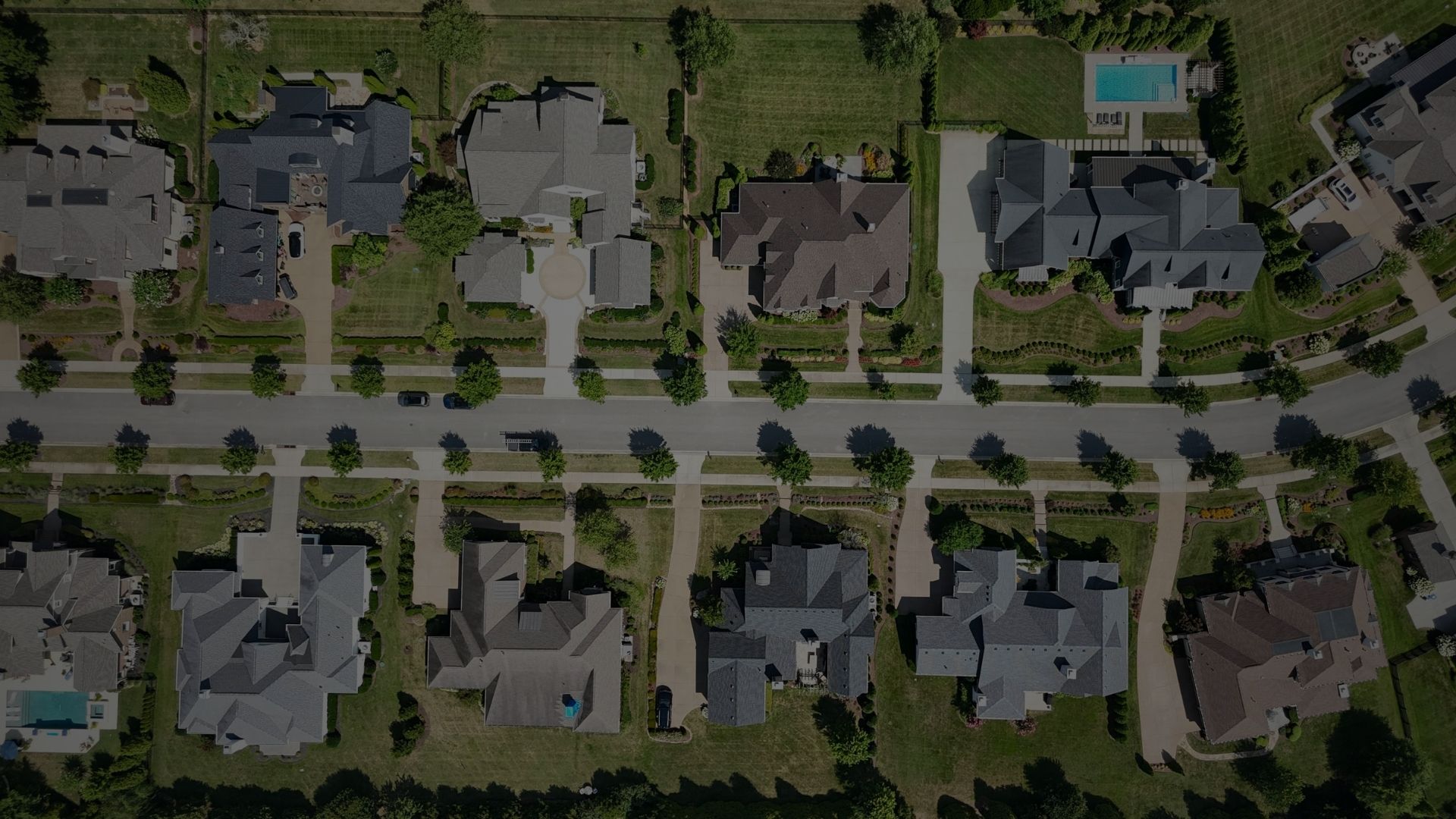 an aerial view of a neighborhood
