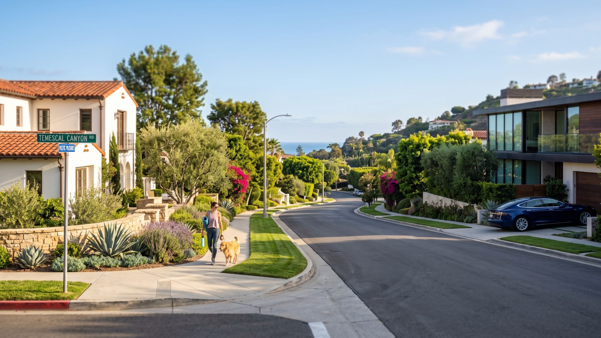 Pacific Palisades, CA, neighborhood.