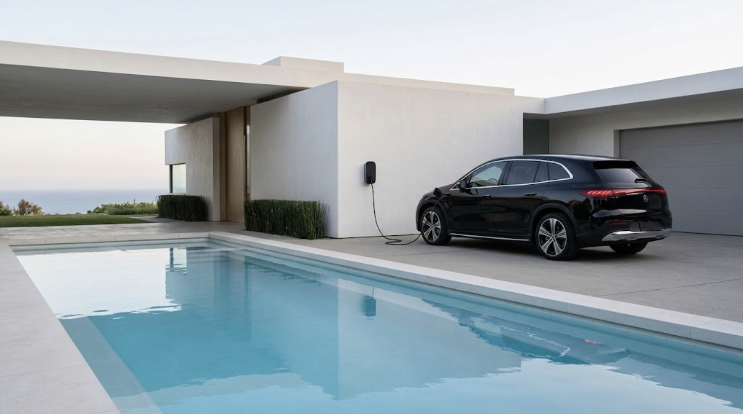 A luxurious Pacific Palisades estate maintains power for EV charging and household needs during a grid outage.